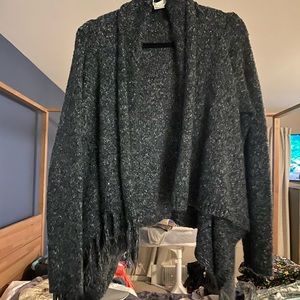 Love stitch fringe cross over cardigan